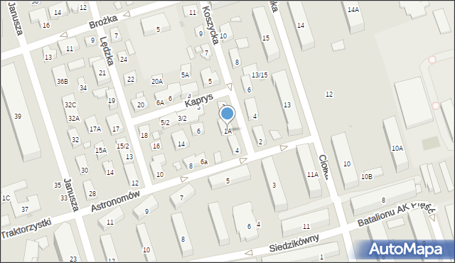 Warszawa, Koszycka, 1A, mapa Warszawy
