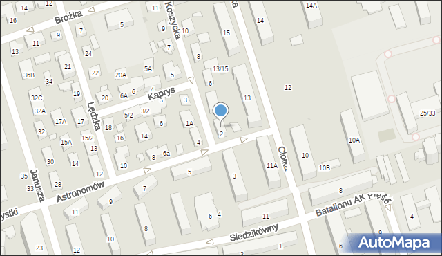 Warszawa, Koszycka, 2/2, mapa Warszawy