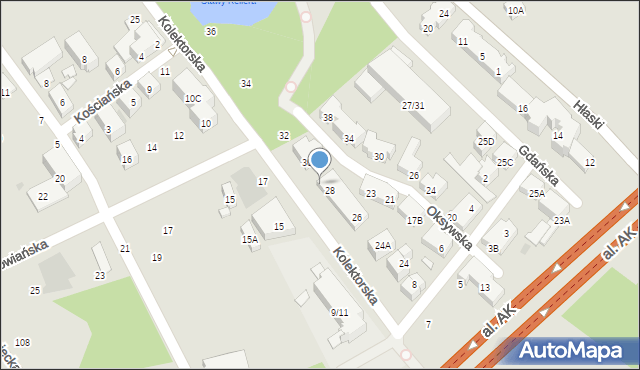 Warszawa, Kolektorska, 30, mapa Warszawy