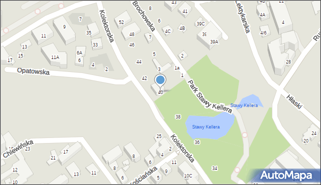 Warszawa, Kolektorska, 40, mapa Warszawy