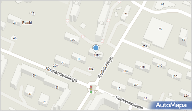 Warszawa, Kochanowskiego Jana, 18B, mapa Warszawy