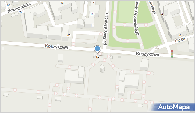 Warszawa, Koszykowa, 81, mapa Warszawy