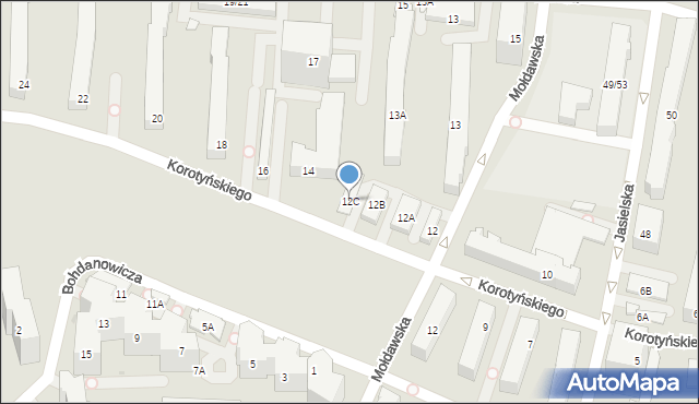Warszawa, Korotyńskiego Władysława, 12C, mapa Warszawy