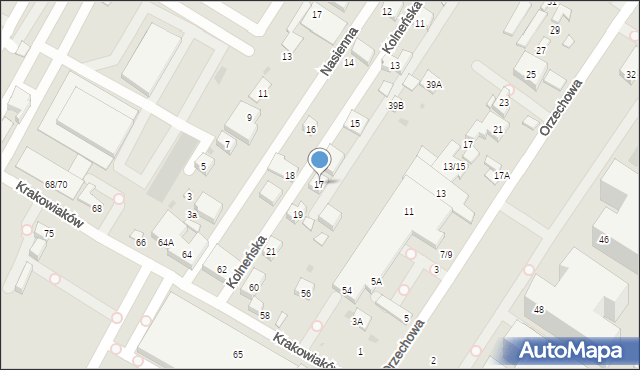 Warszawa, Kolneńska, 17, mapa Warszawy