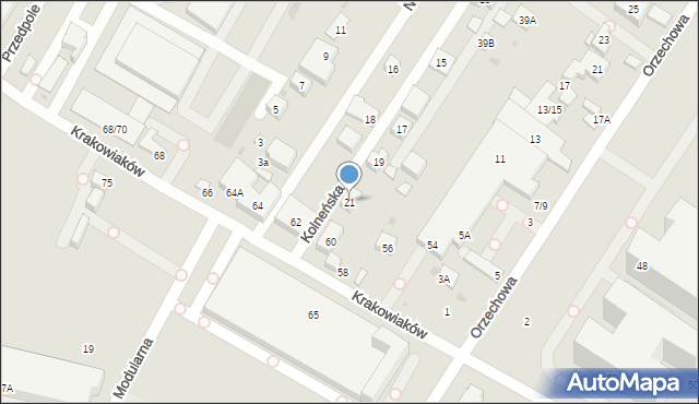 Warszawa, Kolneńska, 21, mapa Warszawy