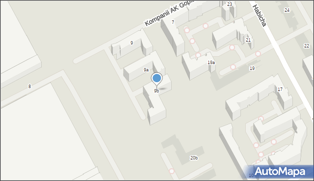 Warszawa, Kompanii AK Goplana, 9b, mapa Warszawy