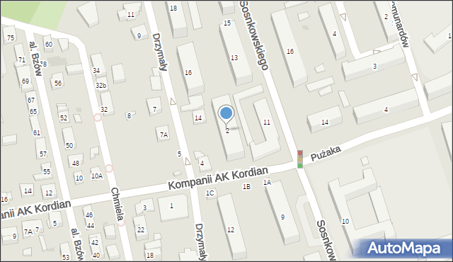 Warszawa, Kompanii AK Kordian, 2, mapa Warszawy