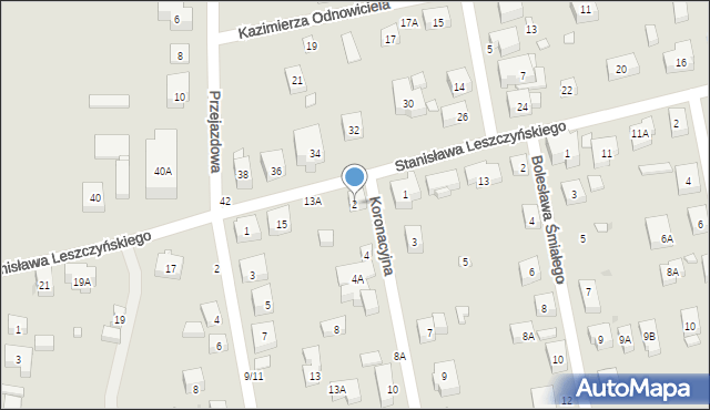 Warszawa, Koronacyjna, 2, mapa Warszawy