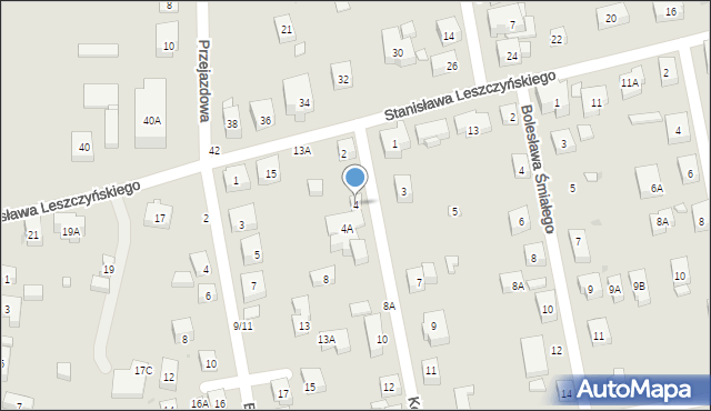 Warszawa, Koronacyjna, 4, mapa Warszawy