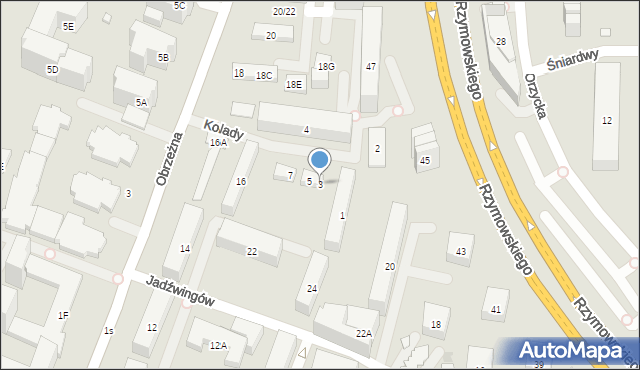 Warszawa, Kolady, 3, mapa Warszawy