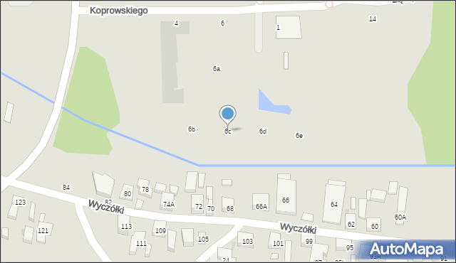 Warszawa, Koprowskiego Hilarego, 6c, mapa Warszawy