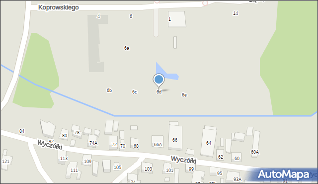 Warszawa, Koprowskiego Hilarego, 6d, mapa Warszawy