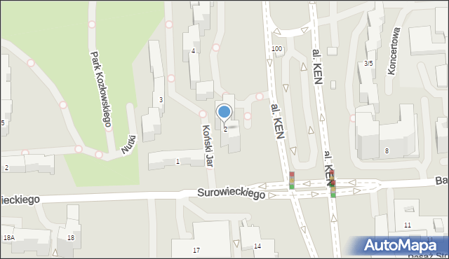 Warszawa, Koński Jar, 2, mapa Warszawy