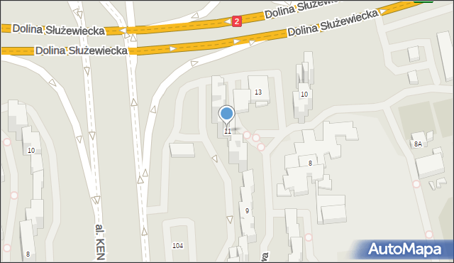 Warszawa, Koncertowa, 11, mapa Warszawy