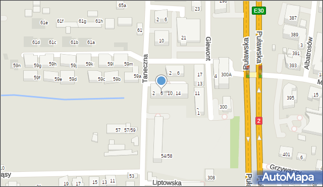 Warszawa, Kondracka, 6, mapa Warszawy