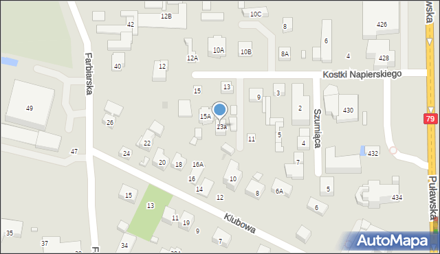 Warszawa, Kostki Napierskiego Aleksandra, 7, mapa Warszawy