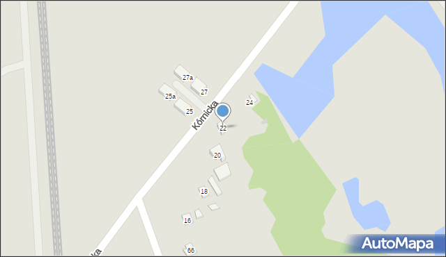 Warszawa, Kórnicka, 22, mapa Warszawy