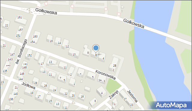 Warszawa, Koronowska, 6, mapa Warszawy