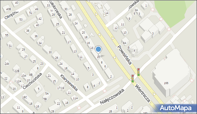Warszawa, Kołobrzeska, 10, mapa Warszawy