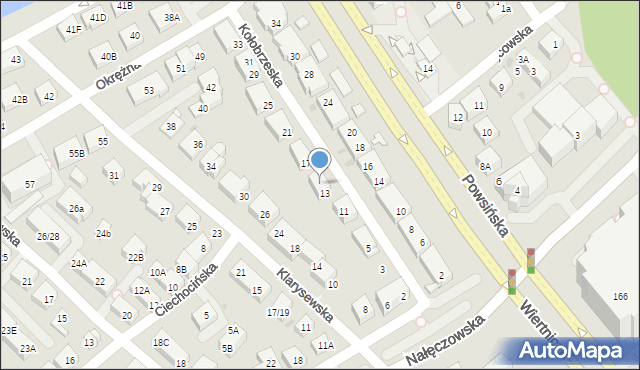 Warszawa, Kołobrzeska, 15, mapa Warszawy