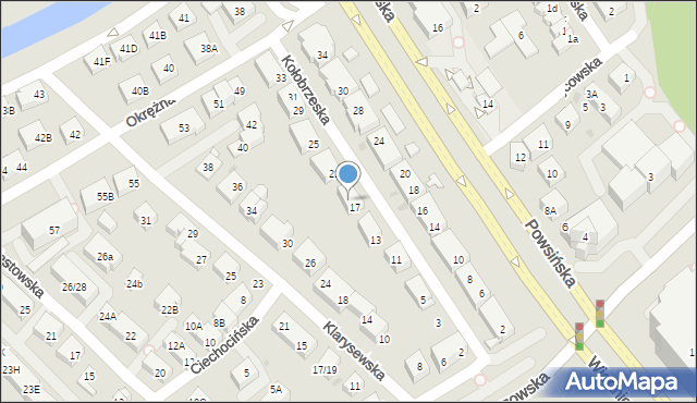 Warszawa, Kołobrzeska, 19, mapa Warszawy