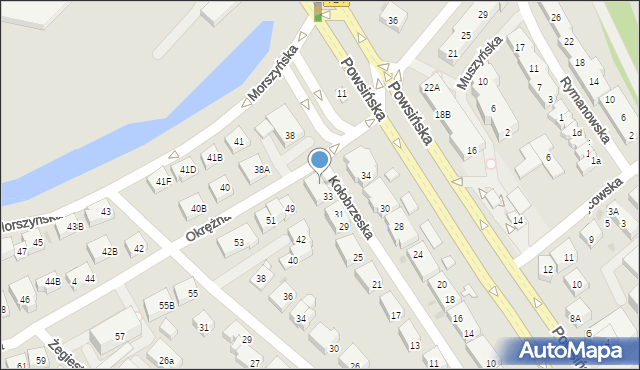 Warszawa, Kołobrzeska, 35, mapa Warszawy