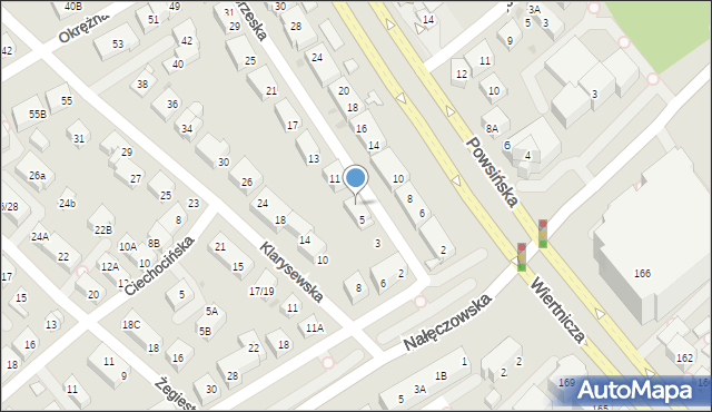 Warszawa, Kołobrzeska, 7, mapa Warszawy