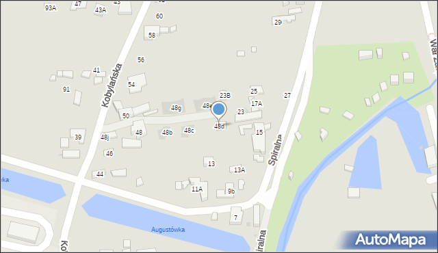 Warszawa, Kobylańska, 48d, mapa Warszawy