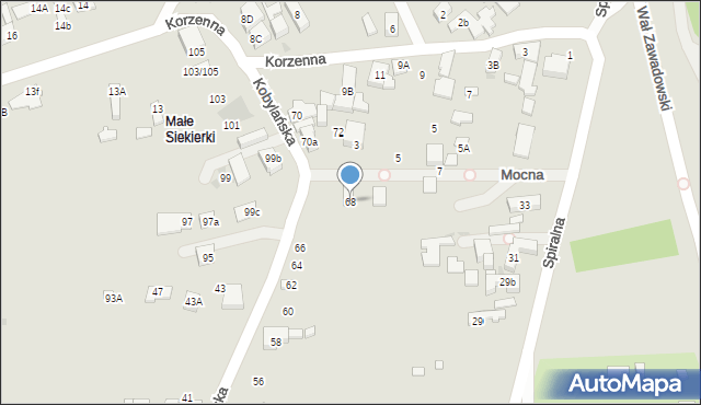 Warszawa, Kobylańska, 68, mapa Warszawy