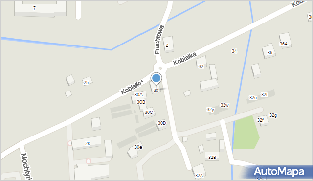 Warszawa, Kobiałka, 30, mapa Warszawy