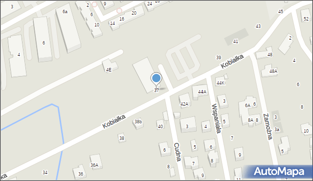 Warszawa, Kobiałka, 37, mapa Warszawy