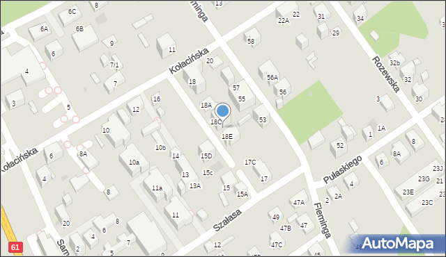 Warszawa, Kołacińska, 18D, mapa Warszawy