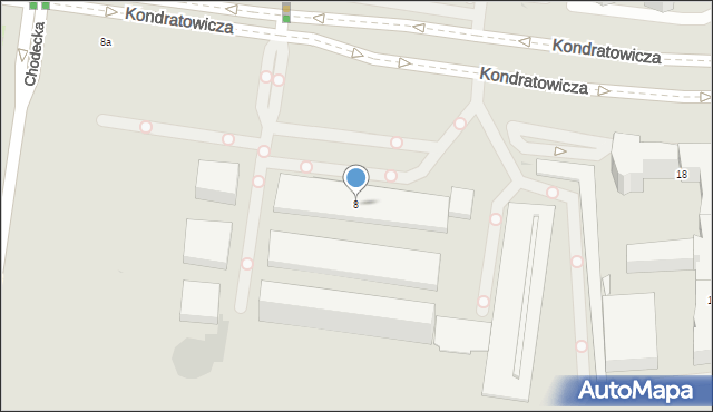 Warszawa, Kondratowicza Ludwika, 8, mapa Warszawy