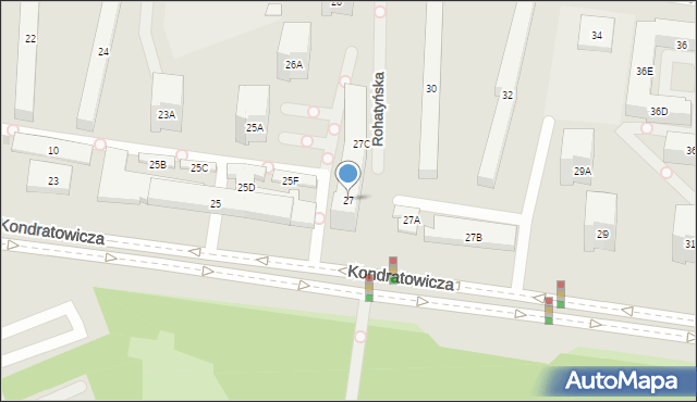 Warszawa, Kondratowicza Ludwika, 27, mapa Warszawy