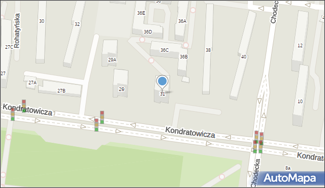 Warszawa, Kondratowicza Ludwika, 31, mapa Warszawy