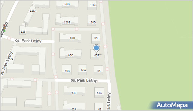 Warszawa, Kondratowicza Ludwika, 65F, mapa Warszawy