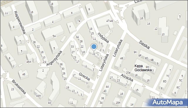 Warszawa, Koreańska, 11, mapa Warszawy