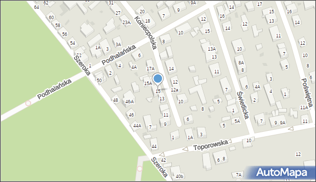 Warszawa, Koniecpolska, 15, mapa Warszawy