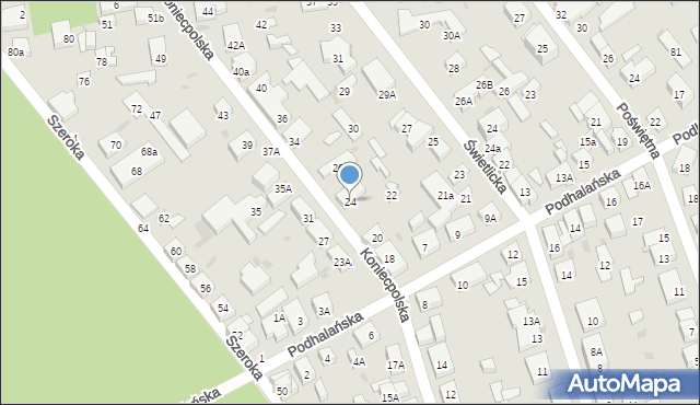Warszawa, Koniecpolska, 24, mapa Warszawy