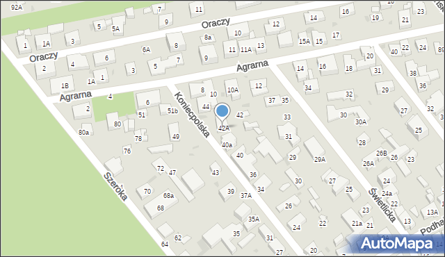Warszawa, Koniecpolska, 42A, mapa Warszawy