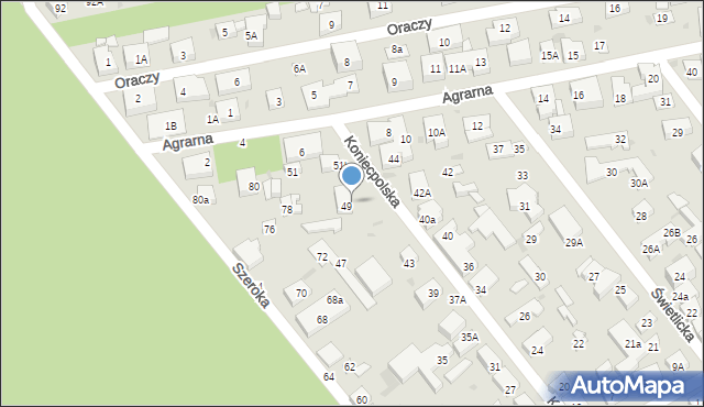 Warszawa, Koniecpolska, 49A, mapa Warszawy