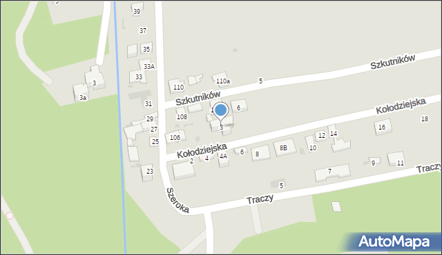 Warszawa, Kołodziejska, 3, mapa Warszawy