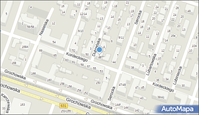 Warszawa, Kordeckiego Augustyna, ks., 48, mapa Warszawy