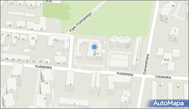 Warszawa, Kobielska, 10, mapa Warszawy