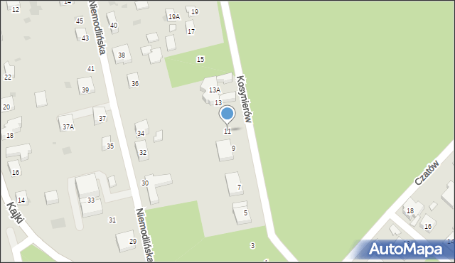 Warszawa, Kosynierów, 11, mapa Warszawy