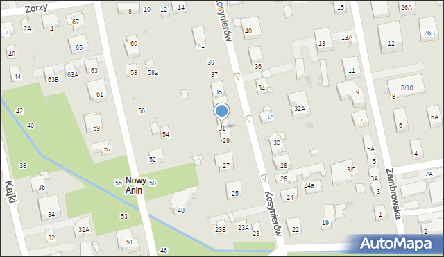 Warszawa, Kosynierów, 31, mapa Warszawy