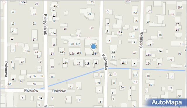 Warszawa, Koryncka, 15B, mapa Warszawy