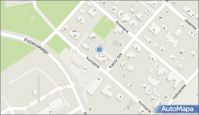 Warszawa, Konopna, 10A, mapa Warszawy