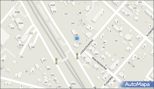 Warszawa, Kożuchowska, 1A, mapa Warszawy