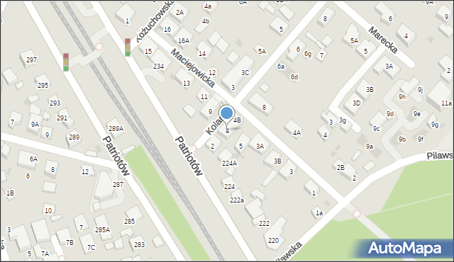 Warszawa, Kolarska, 4, mapa Warszawy